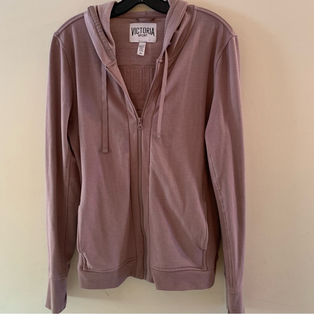 Victoria Sport Mauve Zip-Up Hoodie Jacket